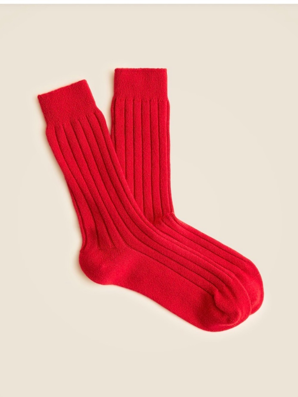 Jcrew Cashmere-blend trouser socks in red.